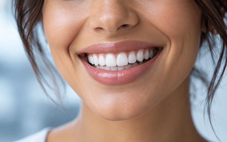 Beautiful natural-looking smile after cosmetic dental treatment